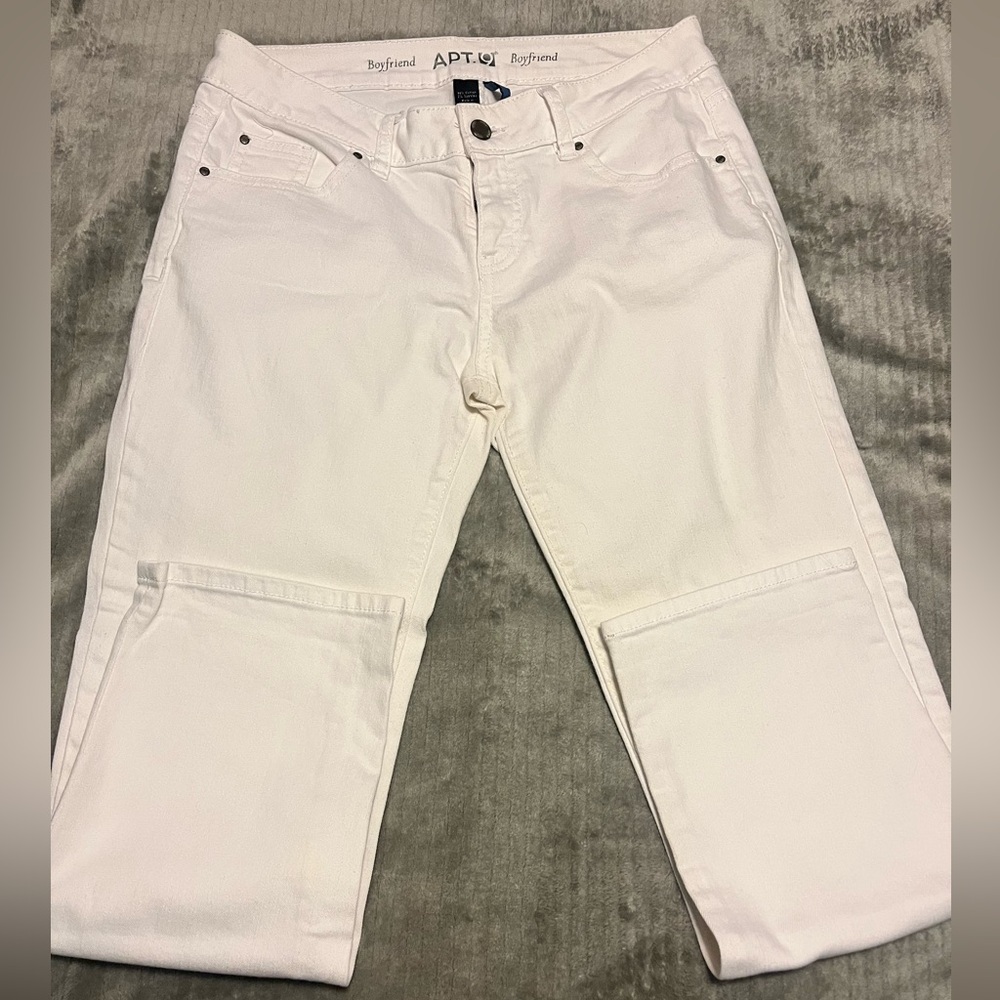 Women's White Boyfriend Jeans